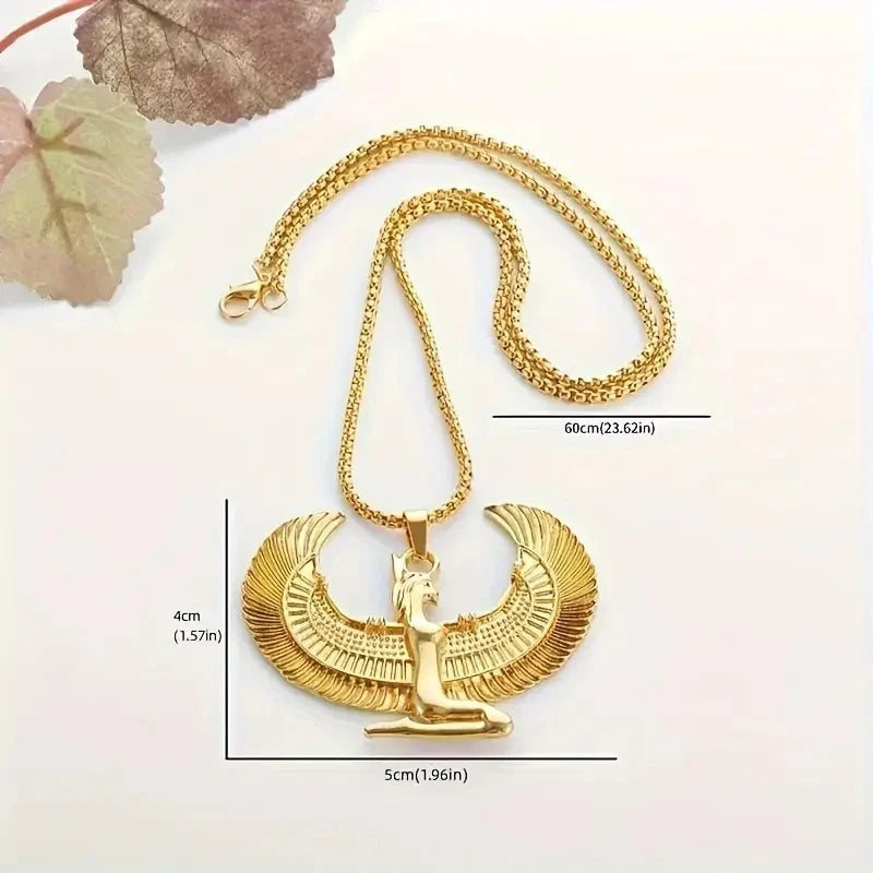 Egyptian Goddess Spread Wings Necklace