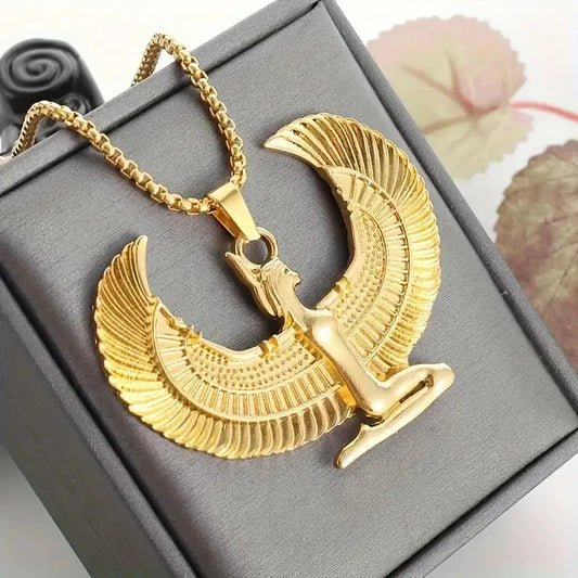 Egyptian Goddess Spread Wings Necklace