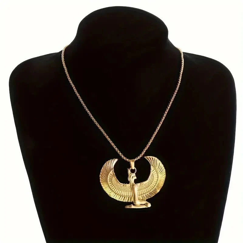 Egyptian Goddess Spread Wings Necklace